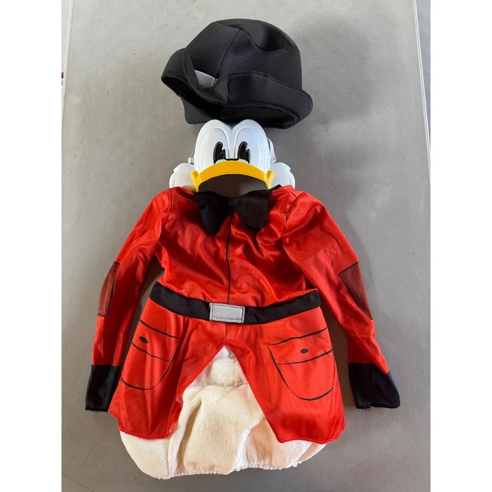 Disney DuckTales Scrooge McDuck Costume Kids 4-6 Mask Hat Top Disguise 79563L